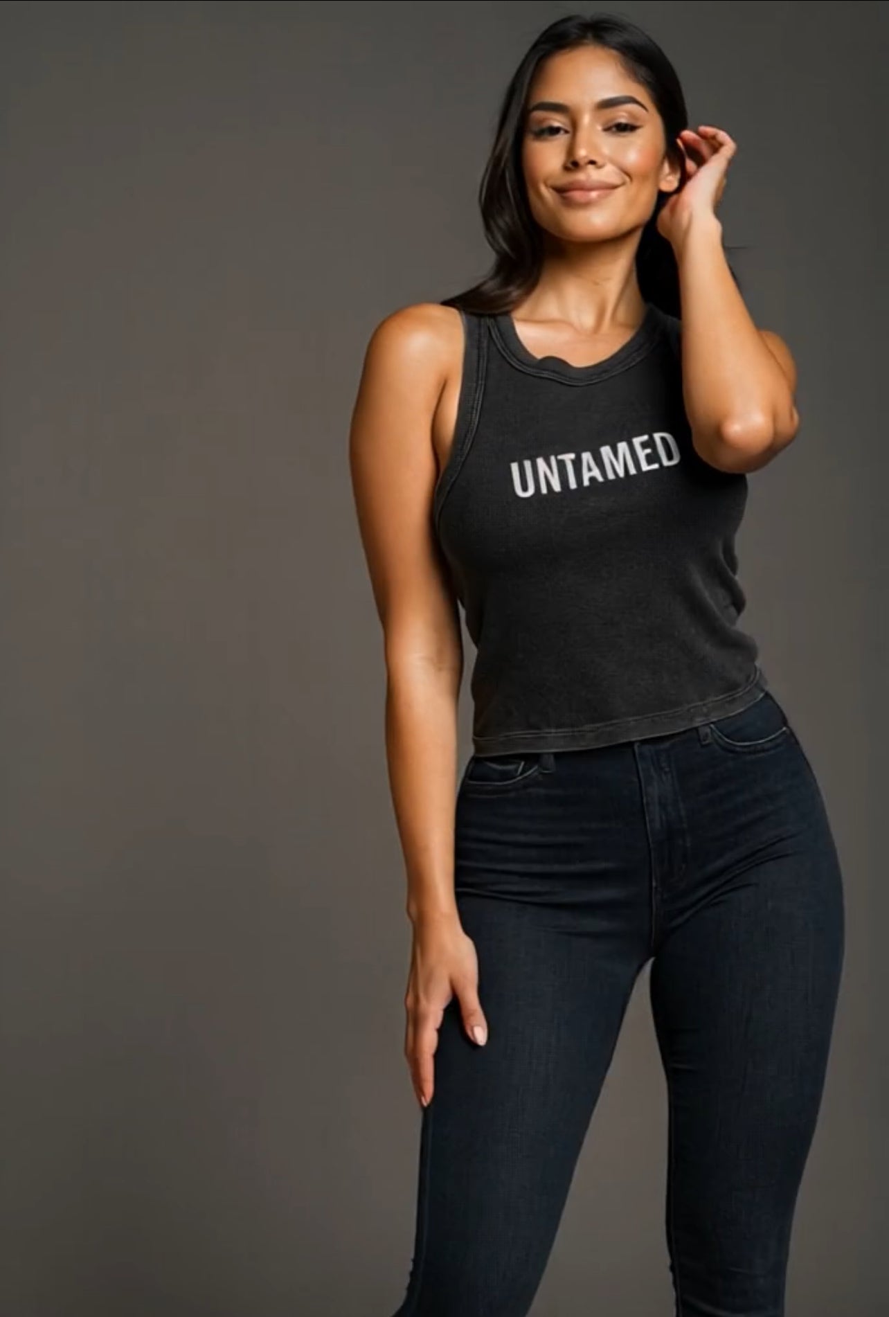 UNTAMED snow washed tank top