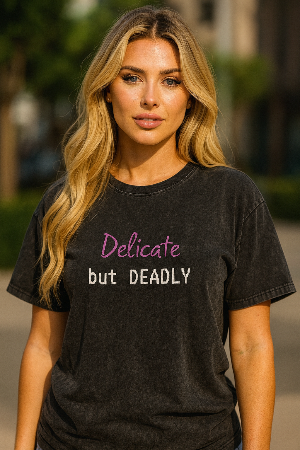Delicate BUT DEADLY OVERSIZED TSHIRT